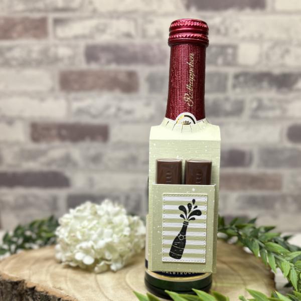 Sekt-Glitzer - Stempelgummi 20,5x9cm