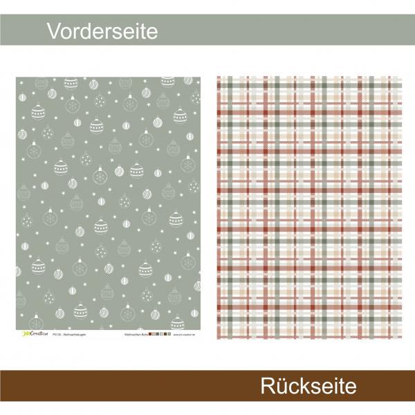 Weihnachtskugeln - Serie Weihnachten boho - Designpapier