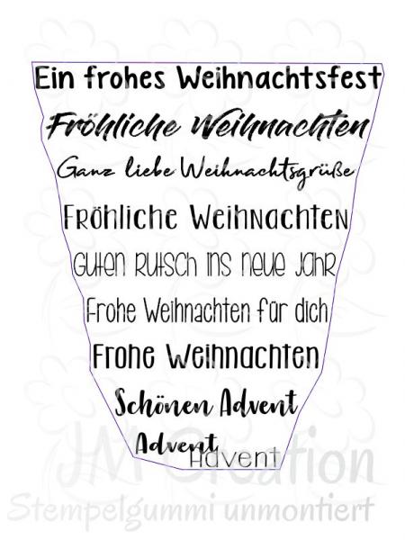 Frohe Weihnachten für Banner  - Stempelgummi