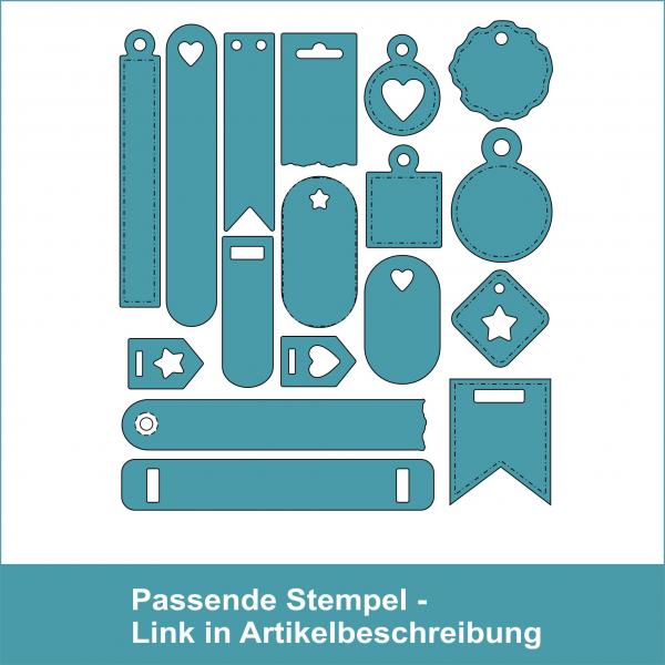 Mini-Tags - Stanzschablone