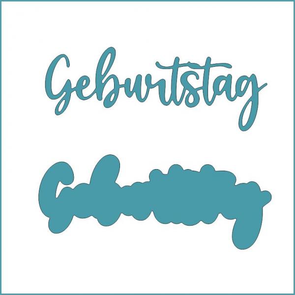Geburtstags mittel - Stanzschablone