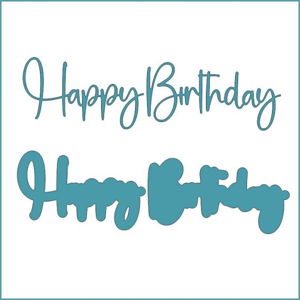 Happy Birthday groß - Stanzschablone