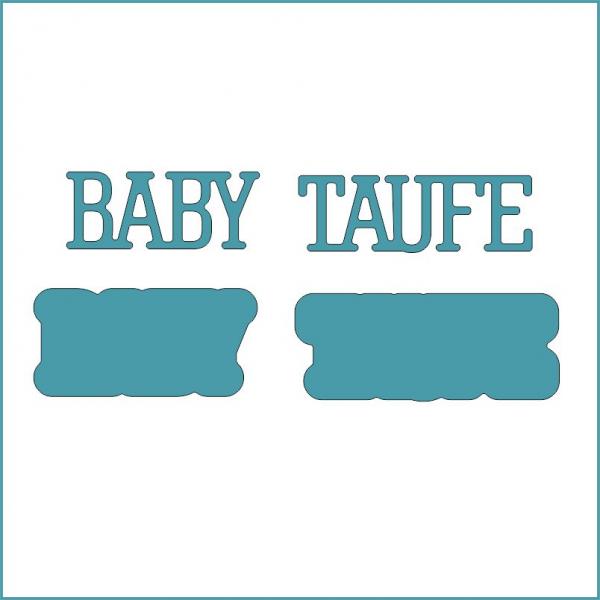 Baby Taufe klein - Stanzschablone