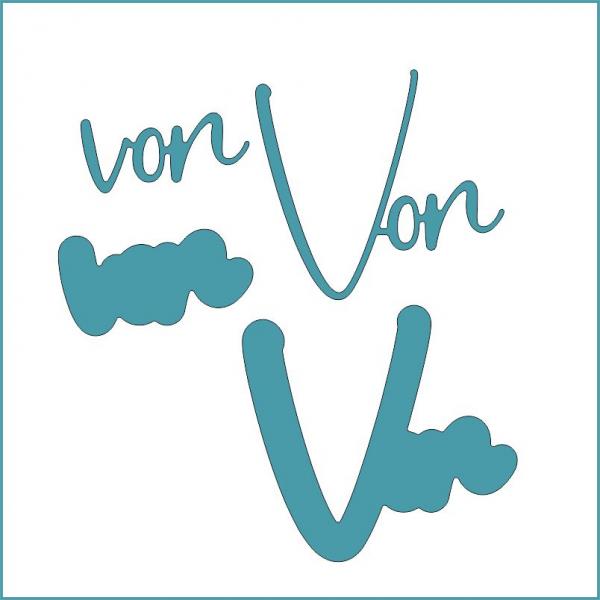 von groß - Stanzschablone