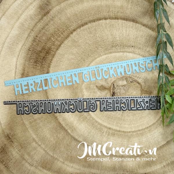 Herzlichen Glückwunsch - Stanzschablone