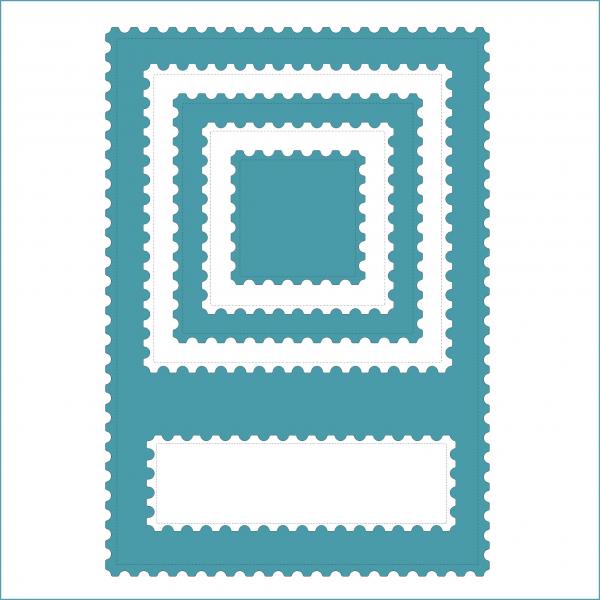 Briefmarken A6 - Stanzschablone
