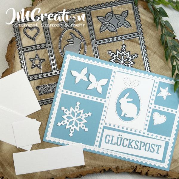 A6 Geteilte Briefmarken - Stanzschablone