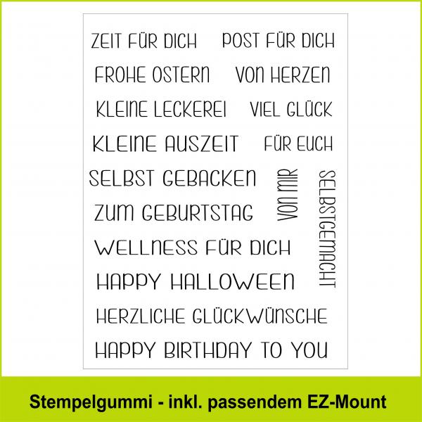 Kleine Texte - Stempelgummi A6