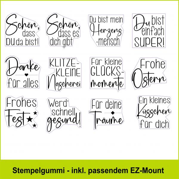 Minitexte - für jede Gelegenheit - Stempelgummi A6