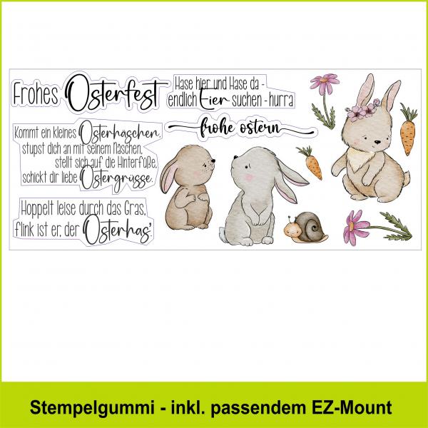 Ostergrüße - Stempelgummi lang