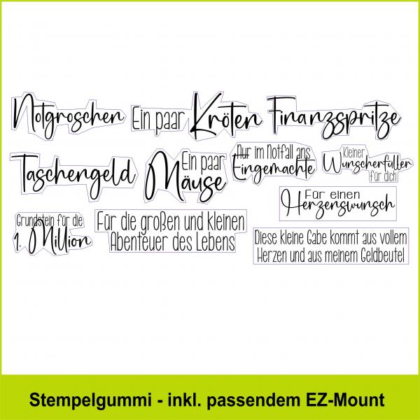 Geldgeschenke - Stempelgummi lang