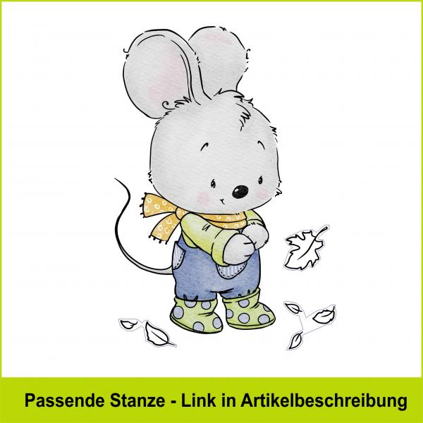 Maus mit Stiefel - Stempelgummi