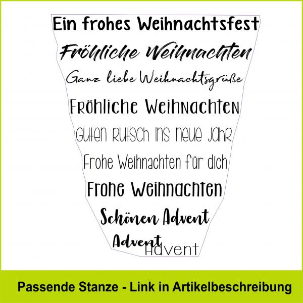 Frohe Weihnachten für Banner  - Stempelgummi