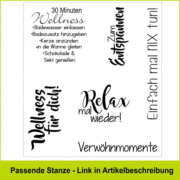 Wellness für Etiketten  - Stempelgummi