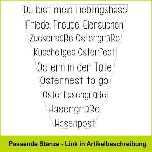 Ostergrüße für Bannerset - Stempelgummi