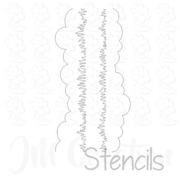 Stencil DIN lang - Wolken + Gras