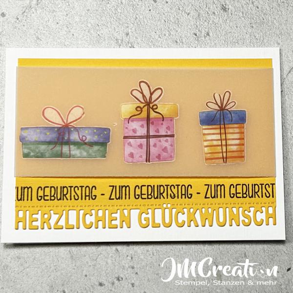 Herzlichen Glückwunsch - Stanzschablone