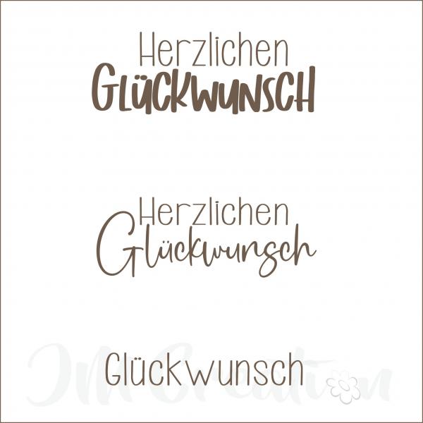 Glückwunsch - Embossingfolder