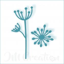 Stanzschablone - Punkteblüte