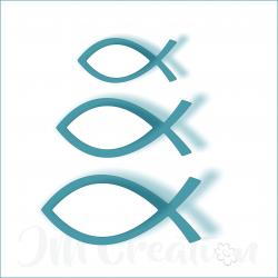 Stanzschablone - Christliche Fische 2