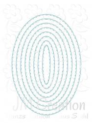 Stanzschablone - Stitched Ovale
