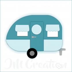 Stanzschablone - Wohnwagen