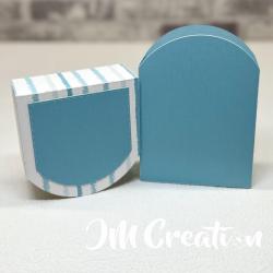 Bogenschachtel - Stanzschablone - Videoanleitung in Artikelbeschreibung