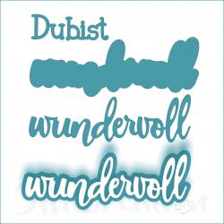 Stanzschablone - Du bist wundervoll
