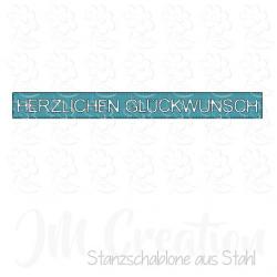 Stanzschablone - Herzlichen Glückwunsch im Rahmen