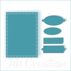 A6 Zackenmuster - Stanzschablone