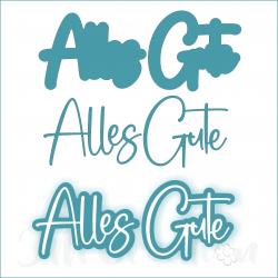 Alles Gute groß - Stanzschablone