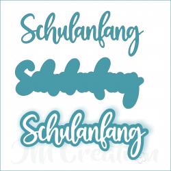 Schulanfang mittel - Stanzschablone