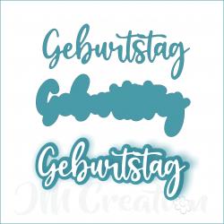 Geburtstags mittel - Stanzschablone