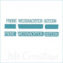 Frohe Weihnachten Ostern klein - Stanzschablone