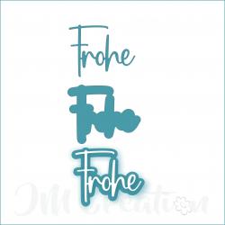 Frohe groß - Stanzschablone