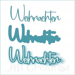 Weihnachten groß - Stanzschablone