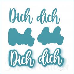 dich mittel - Stanzschablone