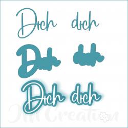 dich groß - Stanzschablone