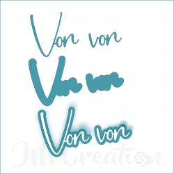von groß - Stanzschablone
