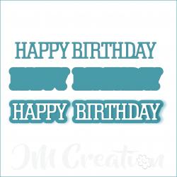 Happy Birthday klein - Stanzschablone