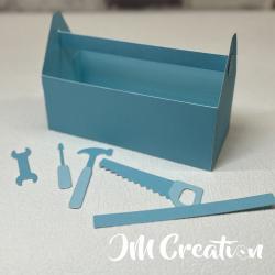 Werkzeugkiste - Stanzschablone - Videoanleitung in Artikelbeschreibung