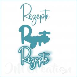 Rezepte groß - Stanzschablone