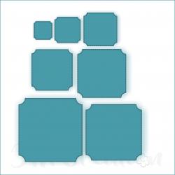 Gebogene Ecken quadratisch - Stanzschablone