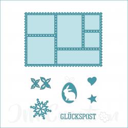 A6 Geteilte Briefmarken - Stanzschablone