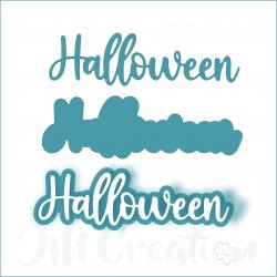 Halloween mittel - Stanzschablone