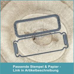 Schild rechteckig - Stanzschablone