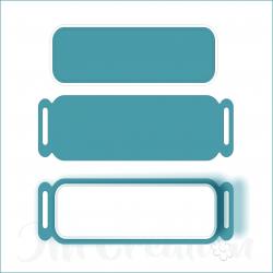 Schild rechteckig - Stanzschablone