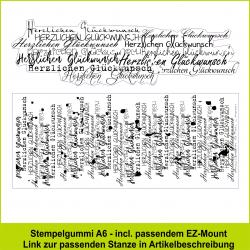 Schriften Geburtstag - Stempelgummi