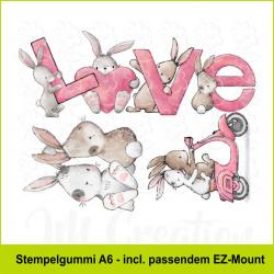 Valentinshasen - Stempelgummi