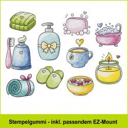 Wellness-Zeit - Stempelgummi 10,5x13,5cm